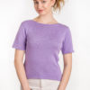 Cotton short sleeve top violet